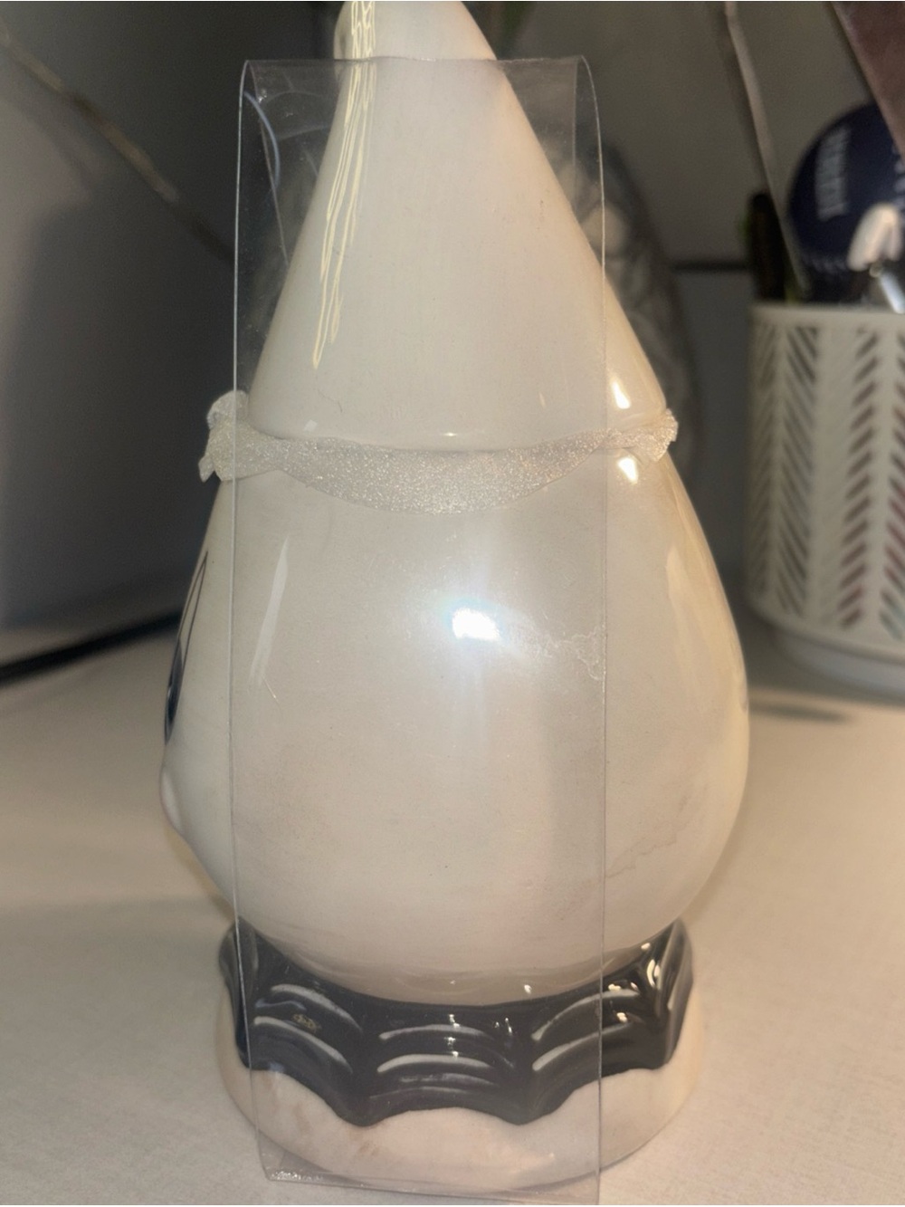 New Johanna Parker Halloween Gus Ghost ceramic Canister Jar white with black 7" - Picture 5 of 8